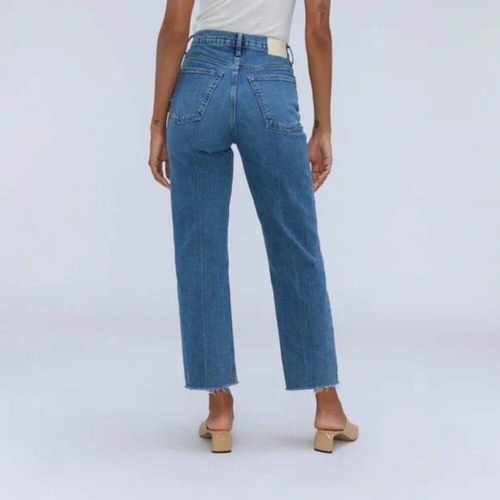 Everlane High Rise Straight Jeans in Blue - Picture 2 of 15